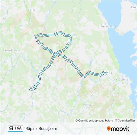 16A Bus Line Map