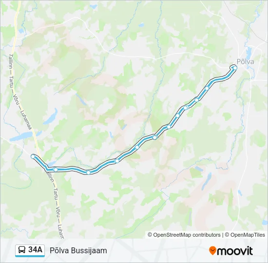34A Bus Line Map