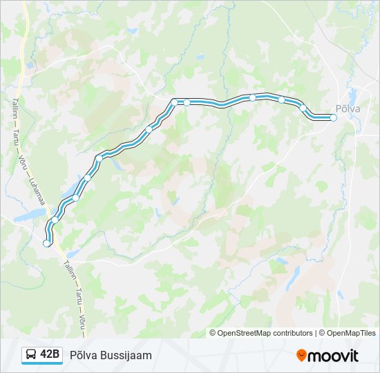 42B bus Line Map