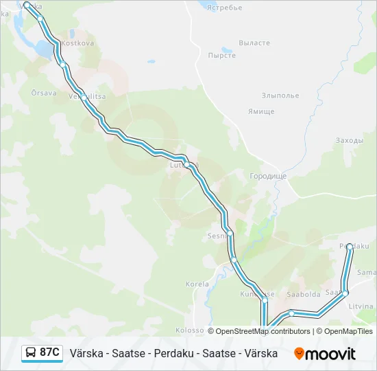 87C Bus Line Map