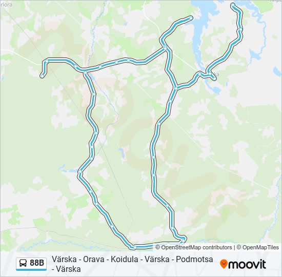 88B bus Line Map