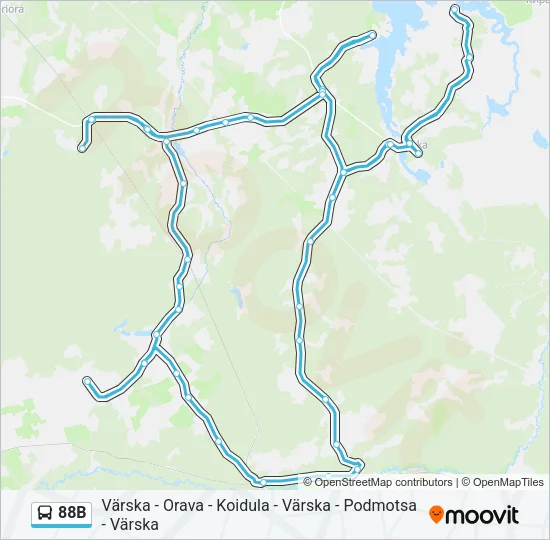 88B Bus Line Map