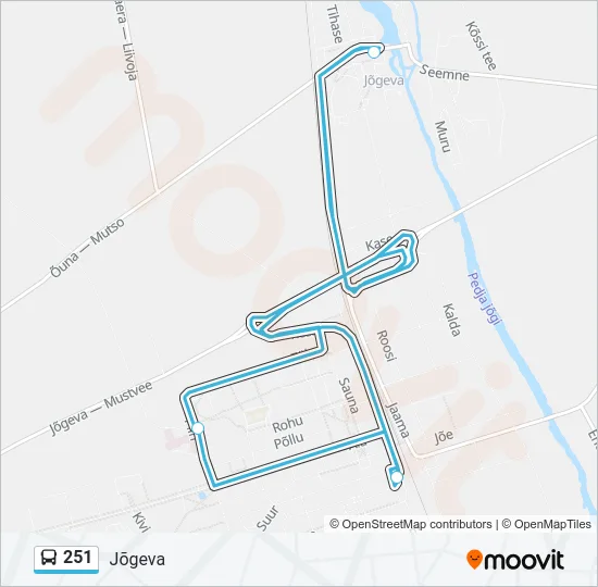 251 Bus Line Map