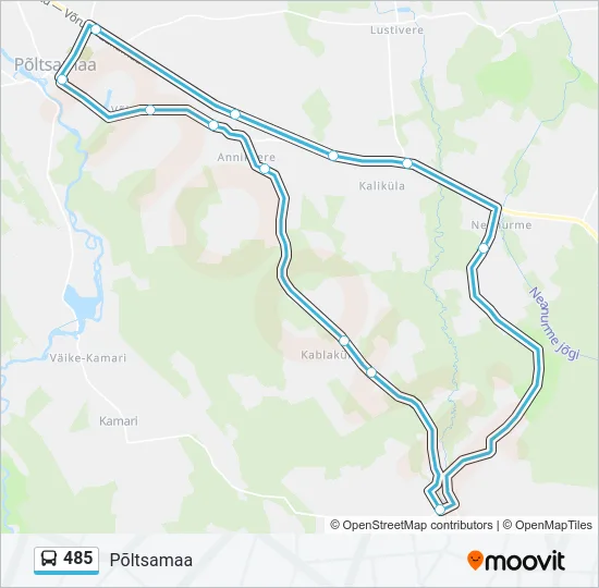 485 Bus Line Map