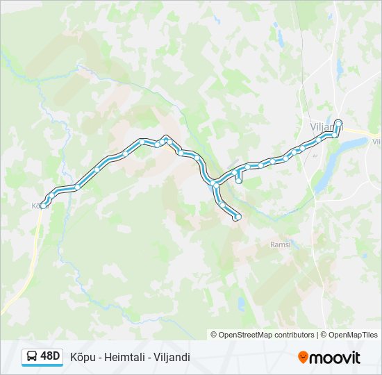 Автобус 48D: карта маршрута