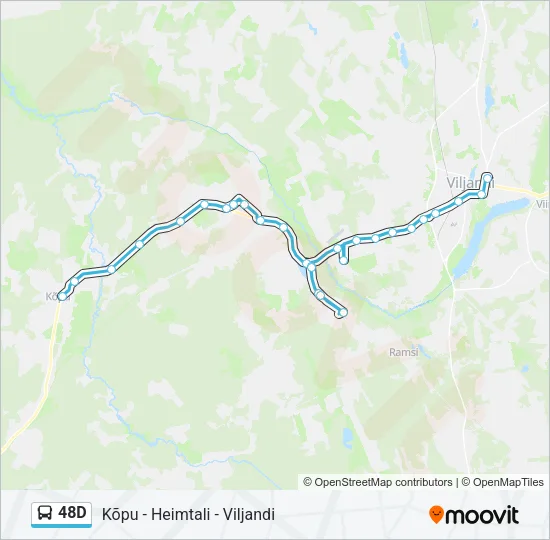48D Bus Line Map