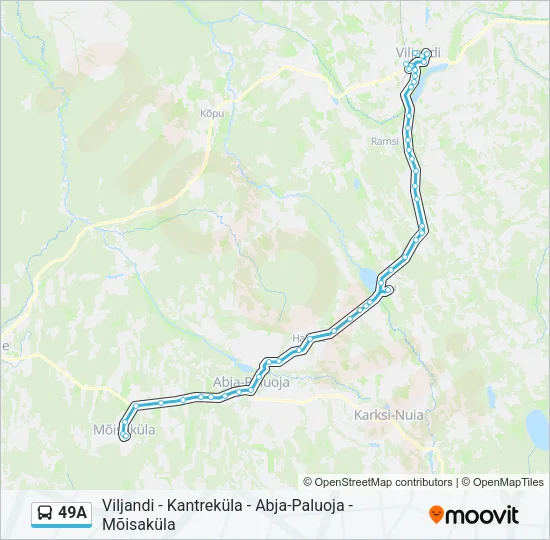 Автобус 49A: карта маршрута
