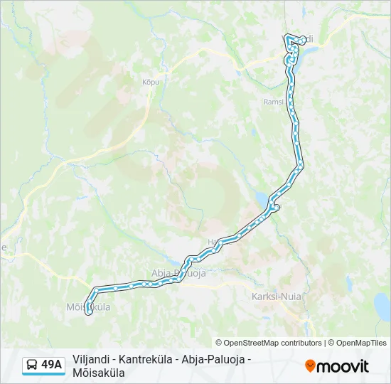 49A Bus Line Map