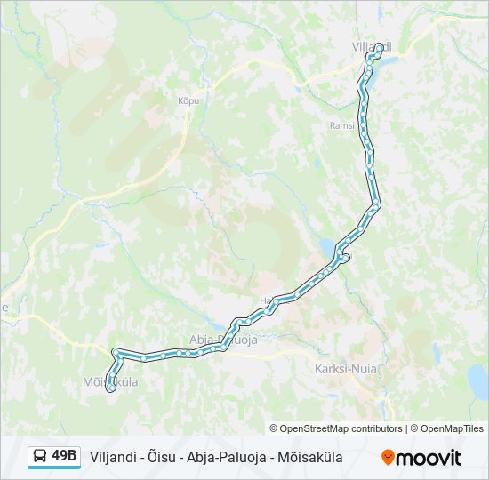 49B bus Line Map