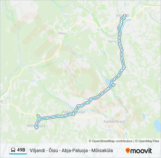 49B Bus Line Map