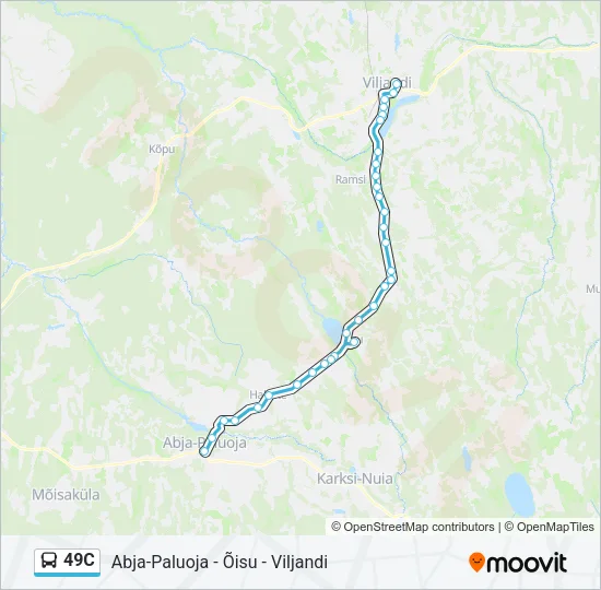 49C Bus Line Map