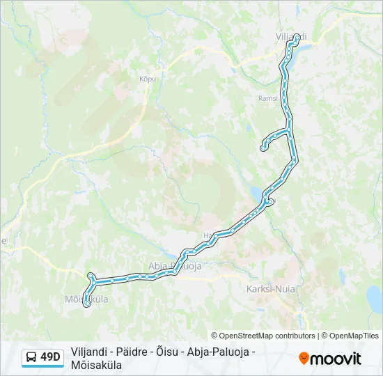 49D Bus Line Map