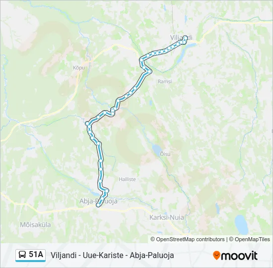 51A Bus Line Map