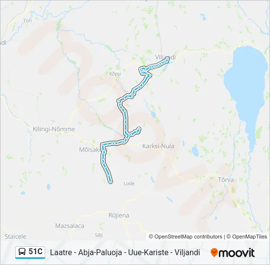 51C Bus Line Map