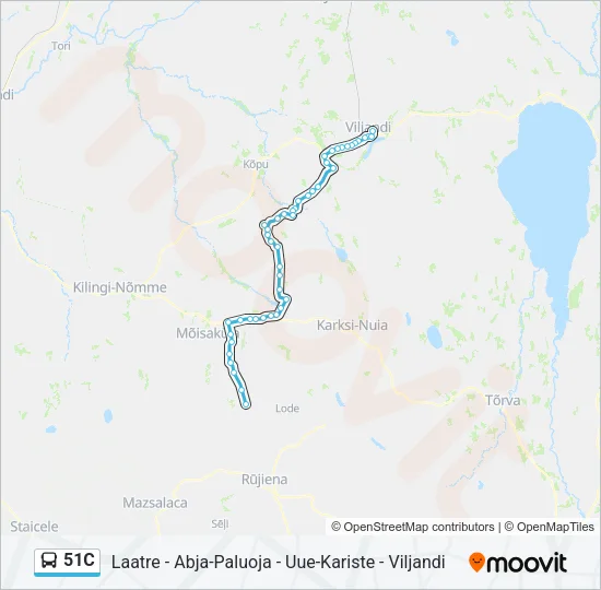 51C Bus Line Map