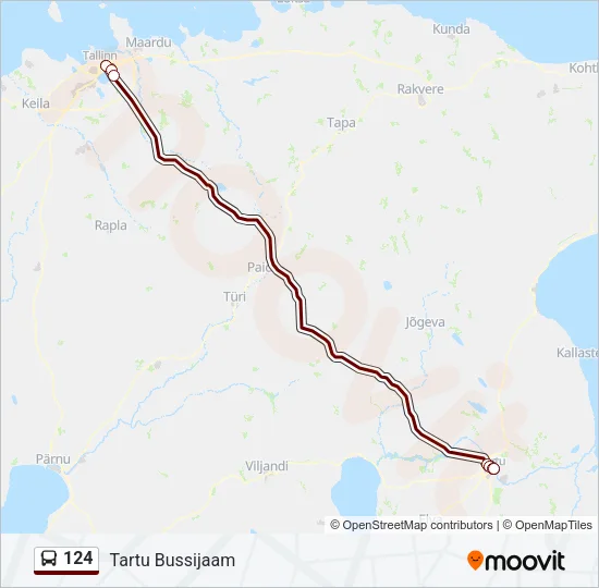 124 Bus Line Map