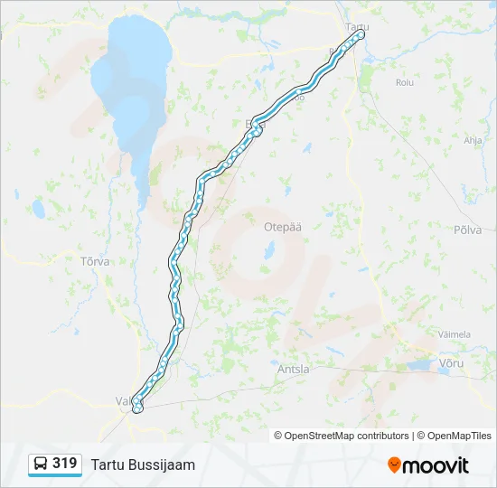 319 Bus Line Map