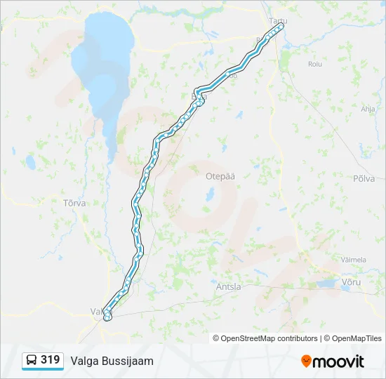 319 Bus Line Map