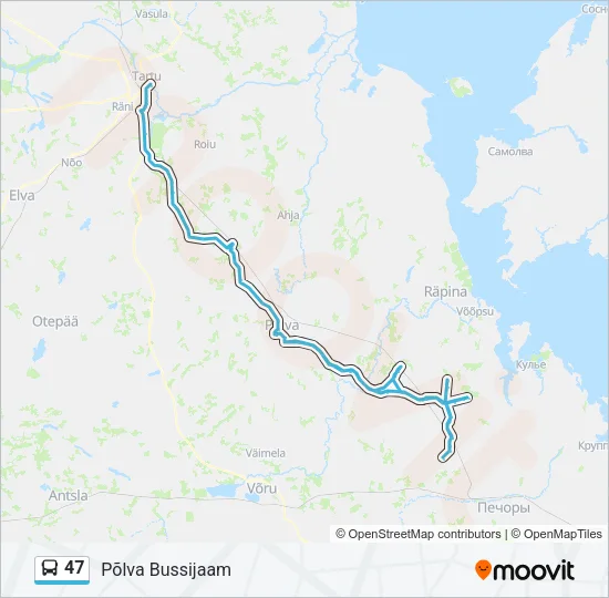 47 Bus Line Map
