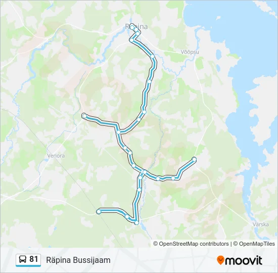 Автобус 81: карта маршрута