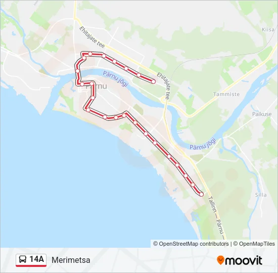 14A Bus Line Map