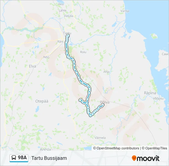 98A Bus Line Map