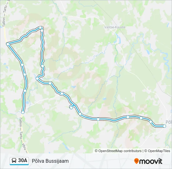 30A Bus Line Map