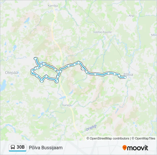 30B Bus Line Map