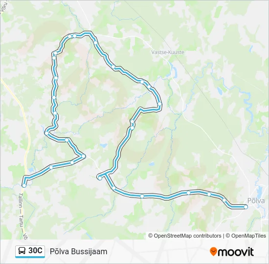 Автобус 30C: карта маршрута