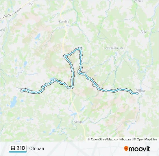 Автобус 31B: карта маршрута