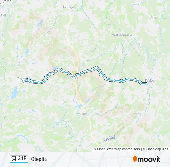 Автобус 31E: карта маршрута