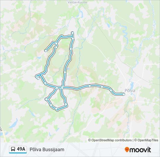 Автобус 49A: карта маршрута