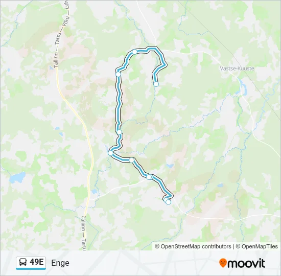 49E Bus Line Map