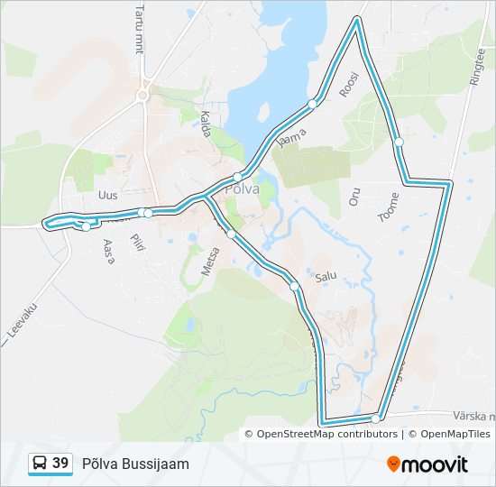 39 bus Line Map