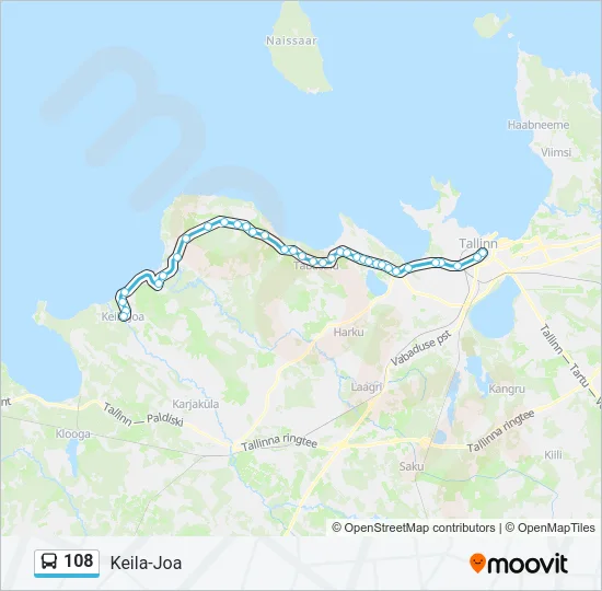 108 Bus Line Map