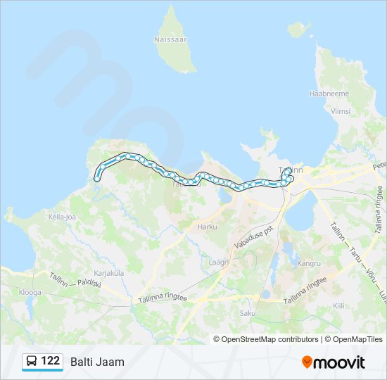Автобус 122: карта маршрута