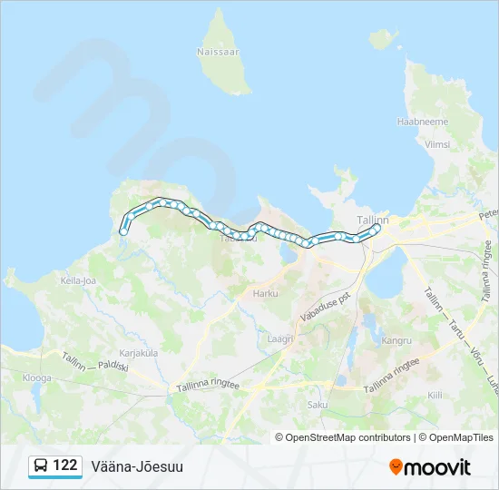 122 Bus Line Map