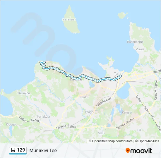 129 Bus Line Map