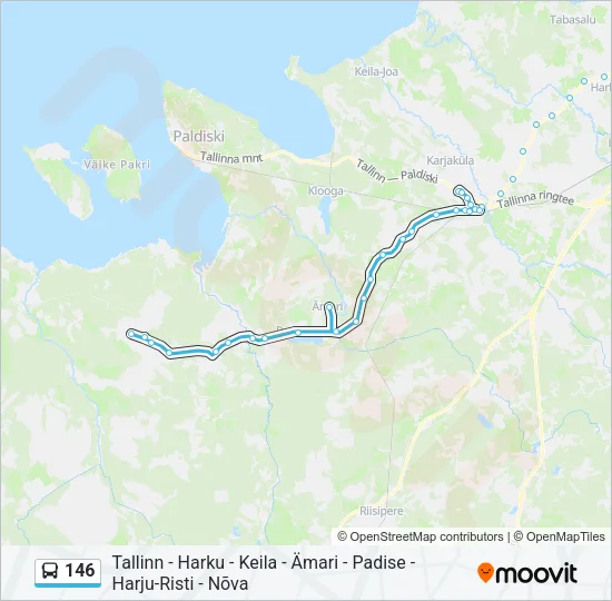 146 Bus Line Map