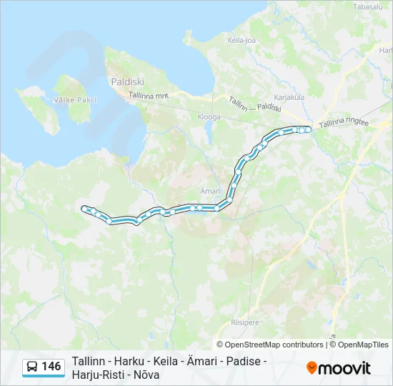 146 Bus Line Map