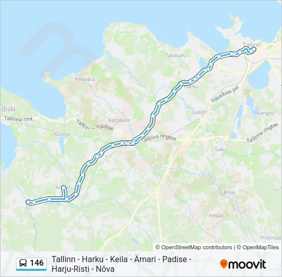 146 Bus Line Map