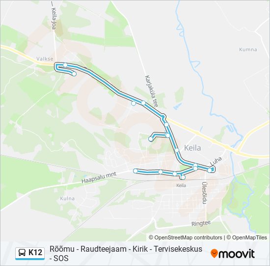 K12 bus Line Map