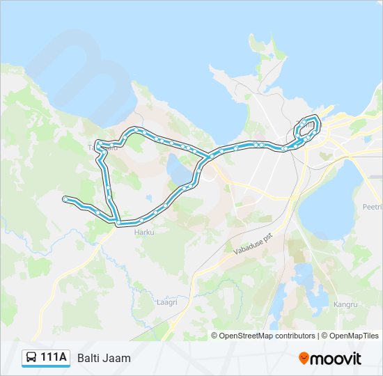 111A bus Line Map