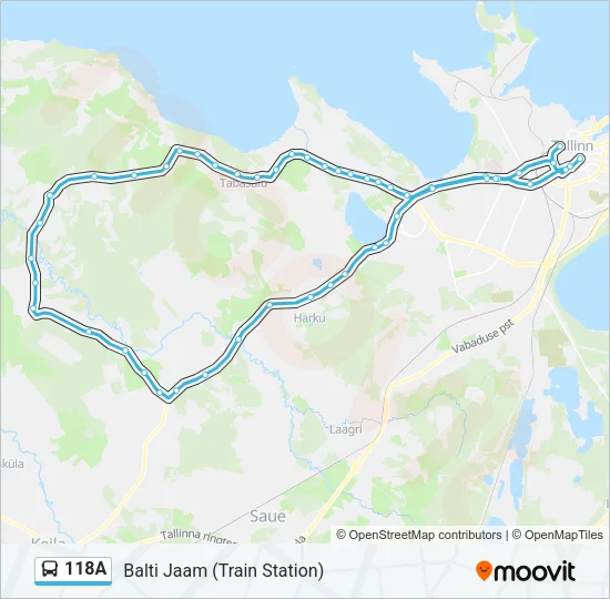 118A Bus Line Map