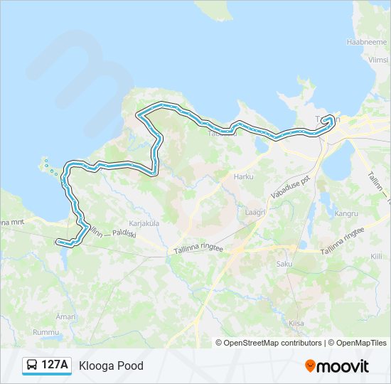 Автобус 127A: карта маршрута