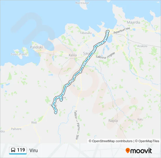 119 Bus Line Map