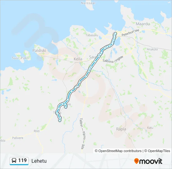 119 Bus Line Map