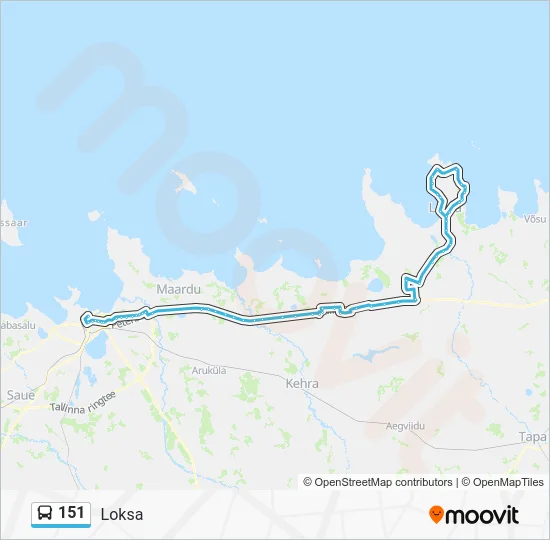 Автобус 151: карта маршрута