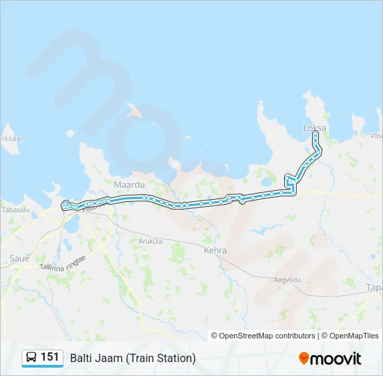 151 Bus Line Map