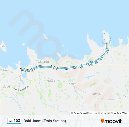 152 Bus Line Map